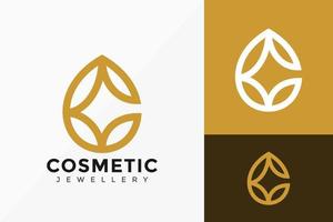 C Letter Luxury Cosmetic Logo Vector Design. Abstract emblem, designs concept, logos, logotype element for template.