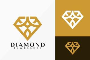 Letra de lujo a diseño de vector de logotipo de diamante de arte de línea. emblema abstracto, concepto de diseños, logotipos, elemento de logotipo para plantilla.
