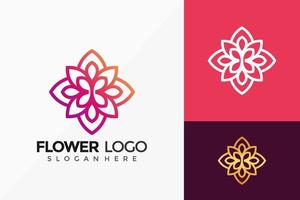 elegante diseño de logotipo de flores de belleza. Plantilla de ilustración de vector de diseños de logotipos de idea moderna