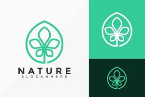diseño de logotipo de hoja de naturaleza, diseños de logotipos de identidad de marca plantilla de ilustración vectorial vector