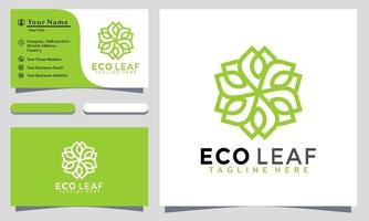 naturaleza moderna eco deja diseño de logotipo y plantilla. tarjeta de visita de vector de icono natural