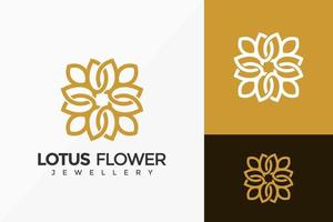 Awesome Lotus Flower Logo Design, Minimalist Logos Designs Vector Illustration Template