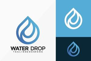 diseño de vector de logotipo creativo de gota de agua. emblema abstracto, concepto de diseños, logotipos, elemento de logotipo para plantilla.