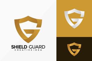 Letter G Shield Guard Logo Vector Design. Abstract emblem, designs concept, logos, logotype element for template.