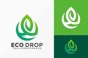 Nature Eco Drop Logo Vector Design. Abstract emblem, designs concept, logos, logotype element for template.