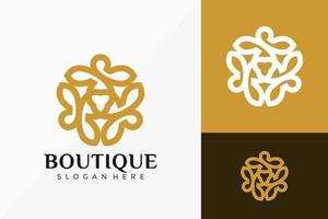 diseño de vector de logo de spa boutique. emblema abstracto, concepto de diseños, logotipos, elemento de logotipo para plantilla.