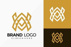 Letter AW Brand Identity Logo Vector Design. Abstract emblem, designs concept, logos, logotype element for template.