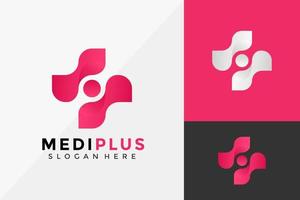 colorido diseño de logotipo de icono médico plus, plantilla de ilustración de vector de diseños de logotipo moderno