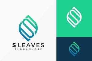 S Letter green leaf Logo Vector Design. Abstract emblem, designs concept, logos, logotype element for template.