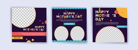 día de la Madre. la mejor madre de todas. vector de banners para anuncios en redes sociales y anuncios web.