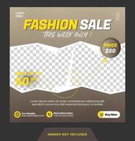social media post feed fashion woman layout for social media template layout vector