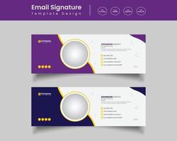 Email signature or email footer design template Pro Vector