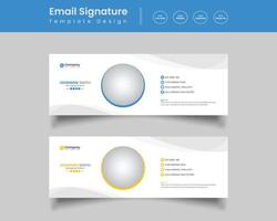 Professional modern Email signature or email footer Template design Pro Download vector