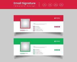 Email signature template vector, web fetter template design vector