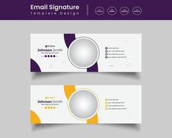 Modern Business Email Signature Template Design, vector