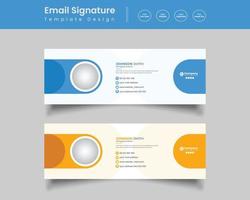 Professional Modern Email Signature or Email Footer Template Design vector