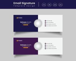 Professional Modern Email Signature or Email Footer Template Design vector