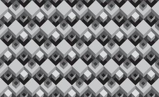 patrón geométrico sin fisuras con cubos tridimensionales. mosaico abstracto de caja de forma cuadrada de color rosa. adorno de diamantes