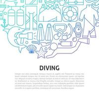 Diving Line Concept vector