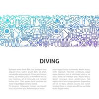 Diving Line Template vector