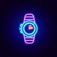 Diver Watch Neon Sign vector