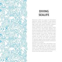 Diving Sealife Line Pattern Concept