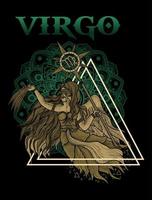 illustration Virgo zodiac symbol