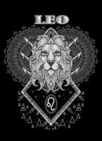Ilustración símbolo del zodíaco leo