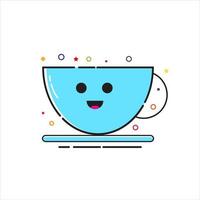 vector de diseño gráfico de taza con estilo mbe