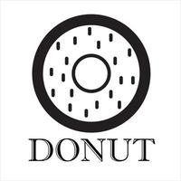logotipo de donut minimalista, logotipo moderno de donut. logotipo de plantilla vector