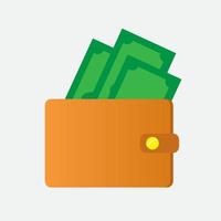 Wallet with the money illustration graphic vector