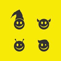 icono de sonrisa, sonrisa, diseño de logotipo vectorial, emoticonos felices, diseño divertido y felicidad de emoji vectorial vector