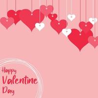 valentine day red and pink post design part twenty vector