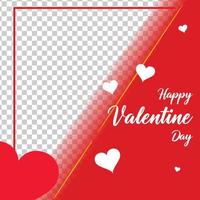 valentine day red and pink post design part forty two vector