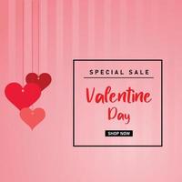 valentine day red and pink post design part twenty two vector