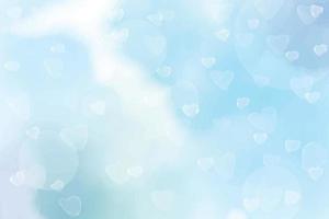 blue watercolor blurred heart bokeh background for valentine's day eps10 vectors illustration