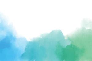 blue and green watercolor splash in cool tone vector