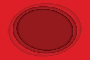 Red paper layer abstract background. Paper cut layered circle with space for text. vector