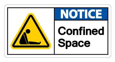 Caution Confined Space Symbol Sign Isolated On White Background vector