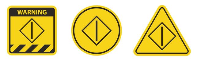 Caution Start Symbol Sign Isolate On White Background vector