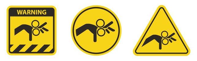 Caution Beware Roller Symbol Sign Isolate On White Background vector