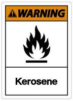 Warning Kerosene Symbol Sign On White Background vector