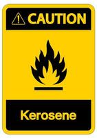 Caution Kerosene Symbol Sign On White Background vector