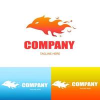 fire bird logo vector