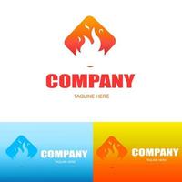 fire  logo icon vector