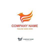 fire bird logo vector