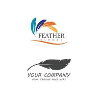 Feathers icon Vector Illustration design Logo template