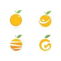 Orange logo icon Vector illustration