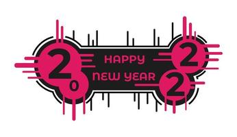 2022 happy new year banner vector