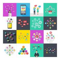 Trendy Networking Concepts vector